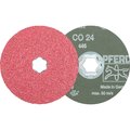 Pferd COMBICLICK® Fiber Disc, 4-1/2" Dia. - Ceramic Oxide CO, 24 Grit 40697